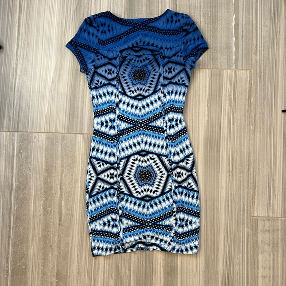 Tart ikat blue Jersey dress small - Picture 5 of 10